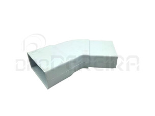 CURVA PVC RECTANGULAR BRANCA IL 45º  80x40