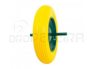 RODA P/CARRO MAO ANTIFURO AMARELA (CHAPA) 3.50-8 MANTOOLS